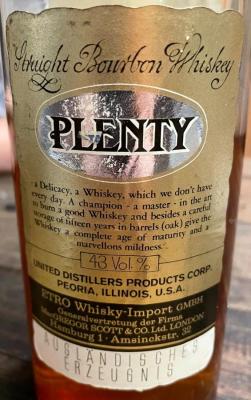 Plenty 15yo New American Oak Barrels 43% 700ml