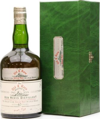 Ben Nevis 1963 DL Old & Rare The Platinum Selection 40yo Sherry Wood Finish 45.7% 700ml