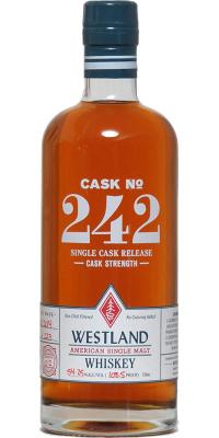 Westland Cask #242 Single Cask Release 54.25% 750ml