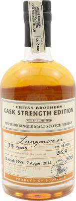 Longmorn 1999 Chivas Brothers Cask Strength Edition Batch LM 15 010 56.9% 500ml