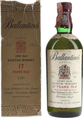 Ballantine's 17yo Spirit S.p.A. Genova 43% 750ml