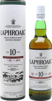 Laphroaig Cask Strength Batch #010 Seasoned Charred Oak Barrels 58% 700ml