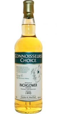 Inchgower 1993 GM Connoisseurs Choice Refill Sherry Hogsheads 43% 700ml