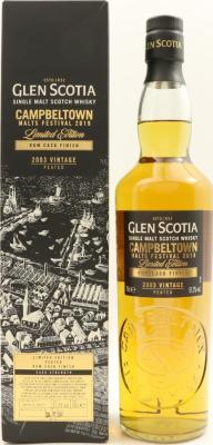 Glen Scotia 2003 Campbeltown Malts Festival 2019 Rum Cask Finish 51.3% 700ml