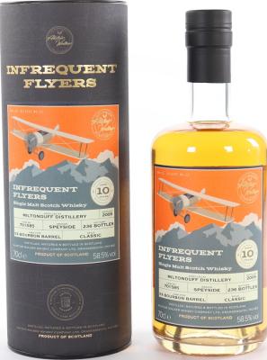 Miltonduff 2009 AWWC Infrequent Flyers 10yo Ex-Bourbon Barrel #701585 58.5% 700ml