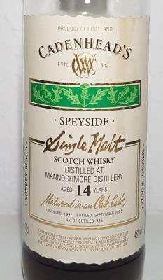 Mannochmore 1992 CA Original Collection Sherry Cask 46% 700ml