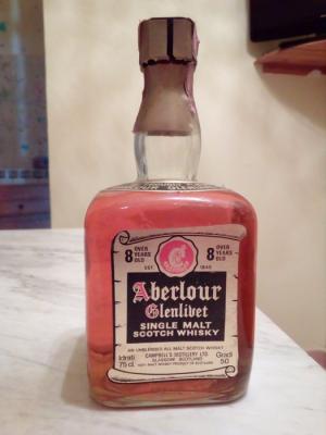 Aberlour 8yo Over 8yo An unblended all malt scotch whisky Campbell's Distillery 50% 750ml