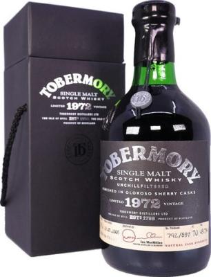 Tobermory 1972 Limited Vintage Oloroso Sherry Casks Finish 49.7% 700ml