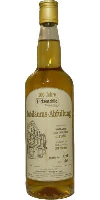 Tomatin 1981 Fs 100 years Flickenschild Jubilaums-Abfullung 46% 700ml