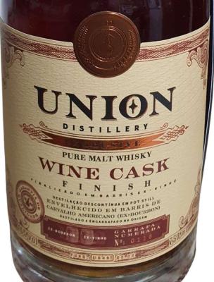 Union Distillery Maltwhisky do Brasil 8yo Wine Cask Finish Oak ex-bourbon and oak ex-wine 46% 750ml