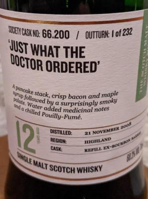 Ardmore 2008 SMWS 66.200 Refill Ex-Bourbon Barrel 60.3% 700ml