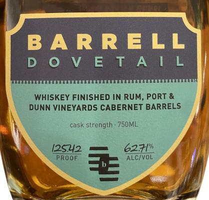 Barrell Whisky Dovetail 62.71% 750ml