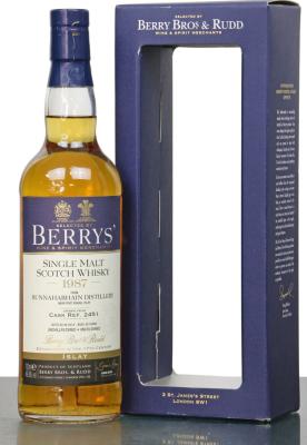 Bunnahabhain 1987 BR Berrys Best Islay #2451 49.8% 700ml