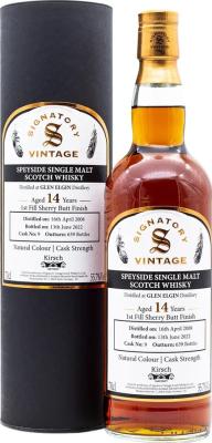 Glen Elgin 2008 SV 1st fill Sherry Butt Finish Kirsch Import 55.7% 700ml