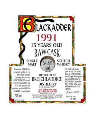 Bruichladdich 1991 BA Raw Cask Oak cask 3046 54.8% 700ml