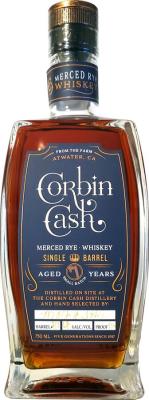 Corbin Cash Merced Rye Whisky Single Barrel Mash & Journey & t8ke 68% 750ml