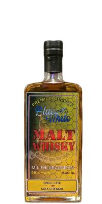 BlueWhite Mil Fhluraichean Single Cask Cask Strength Charred Oak & Honey Barrels 58.4% 500ml