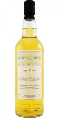 Speyside Single Malt Scotch Whisky 5yo WhB First Fill Bourbon Barrel 46.1% 700ml