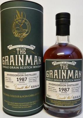 Invergordon 1987 MBl The Grainman Sherry Butt #31200 45.6% 700ml