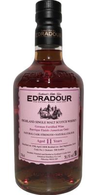 Edradour 2008 German Fortified Wine Finish American Oak Weingut Singer-Fischer 56.1% 700ml