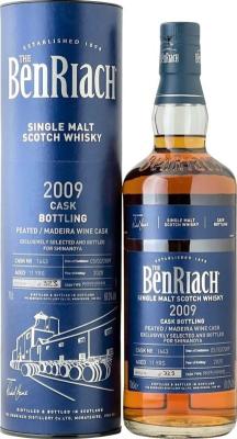 BenRiach 2009 Cask Bottling Peated Madeira WINE CASK Shinanoya 61% 700ml