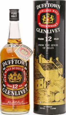 Dufftown 12yo Pure Malt Scotch Whisky 43% 1000ml