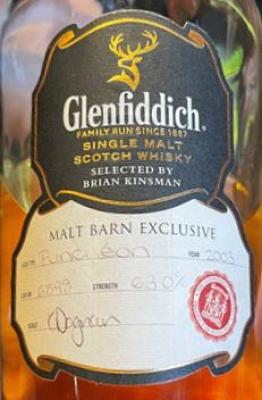 Glenfiddich 2003 Malt Barn Exclusive Puncheon 63% 700ml