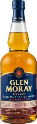 Glen Moray Elgin Classic Cabernet Cask Finish Finish in Cabernet Sauvignon Red Wine 40% 700ml