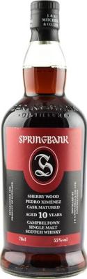Springbank 10yo Sherry Wood 7yo Refill Bbrl 3yo Fresh Spanish Oak PX HHD 55% 700ml