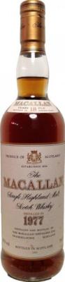 Macallan 1977 Vintage Sherry Cask 43% 750ml