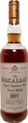 Macallan 1977 Vintage Sherry Cask 43% 750ml