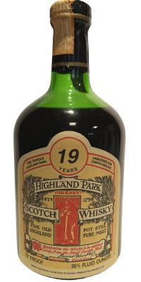 Highland Park 19yo St. Magnus yellow label Dumpy green bottle 43% 750ml