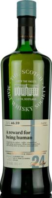 Glenlossie 1992 SMWS 46.59 A reward for being human 2nd Fill Ex-Bourbon Barrel 53.5% 700ml