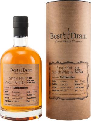 Tullibardine 2007 BD 1st Fill Red Wine Cask Finish #800055 55.9% 700ml