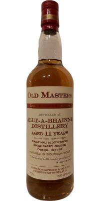 Allt-A-Bhainne 1996 JM Old Masters Cask Strength Selection Bourbon Wood #107158 56.9% 700ml