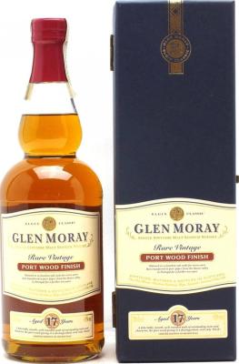 Glen Moray 17yo Port Wood Finish Rare Vintage 40% 700ml