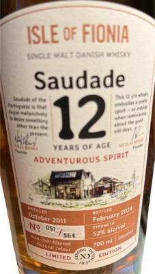 Isle of Fionia 2011 Saudade Adventurous Spirit 52% 700ml