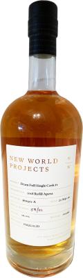 New World Projects Dram Full Single Cask#1 Refill Apera Batch 160921-A 58% 700ml