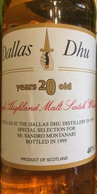 Dallas Dhu 1979 GM Special Selection Mr. Sandro Montanari 40% 700ml