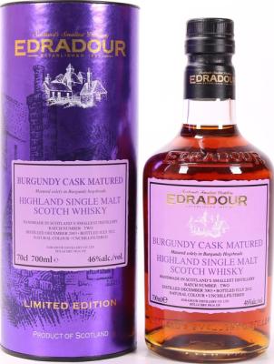 Edradour 2003 Burgundy Cask Batch #2 46% 700ml