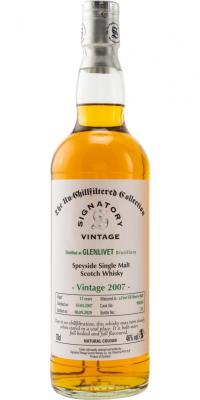 Glenlivet 2007 SV The Un-Chillfiltered Collection 1st Fill Sherry Butt #900244 46% 700ml