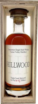 Hillwood Single Cask Matured Tasmanian Single Malt Whisky Port 61.5% 500ml