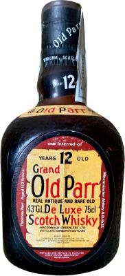 Grand Old Parr 12yo De Luxe Scotch Whisky 43% 750ml