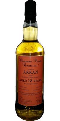 Arran 1996 SWf Chairman's Private Reserve #7 Refill Hogshead #777 52.7% 700ml