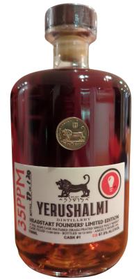 Yerushalmi 2019 Headstart Founders Limited Edition 1st fill rum Israel 67.5% 700ml