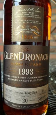 Glendronach 1993 Single Cask Oloroso Sherry Butt #16 Germany Exclusive 54.7% 700ml
