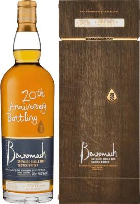 Benromach 1998 20th Anniversary Bottling 1st Fill Oak Casks 56.2% 700ml