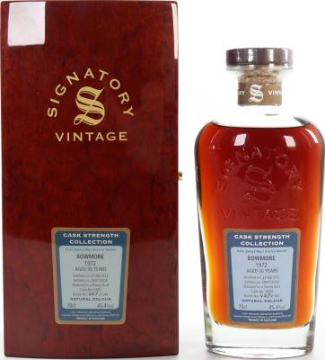Bowmore 1972 SV Cask Strength Collection Fresh Oloroso Sherry Butt #3890 45.4% 700ml