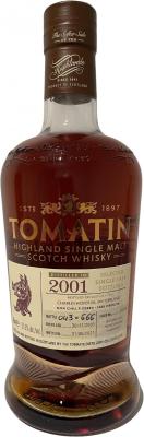 Tomatin 2001 Pedro Ximenez Sherry Butt #34874 Charles Hofer SA 57.6% 700ml