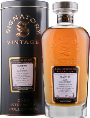 Deanston 2008 SV Cask Strength Collection 1st Fill Sherry Butt #900074 67.7% 700ml